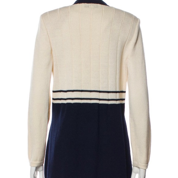 St John Striped V-Neck Sweater - Picture 2 of 10